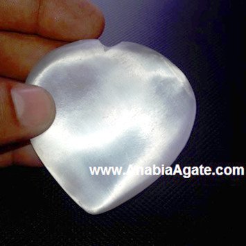 Selenite Heart Shape Crystal - Natural Selenite Crystal Heart