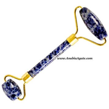 Sodalite Face Massage Roller - Natural Crystal Beauty Tool