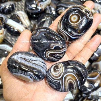 Sulemani Agate Palm Stones - Natural Healing Crystals for Balance and Calm