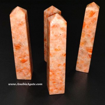 AAA Sunstone Tower - Natural Crystal Decor for Energy and Vitality