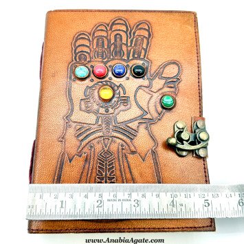 Thanos Gauntlet Printed Leather Journal – Unique Marvel Collectible