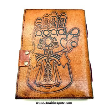 Thanos Gauntlet Printed Leather Journal – Unique Marvel Collectible