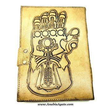 Thanos Gauntlet Printed Leather Journal – Unique Marvel Collectible