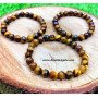 Tiger Eye Elastic Bracelet - Handcrafted Gemstone Jewelry