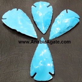 2-Inch Gemstone Turquoise Arrowheads - Authentic Handcrafted Pieces