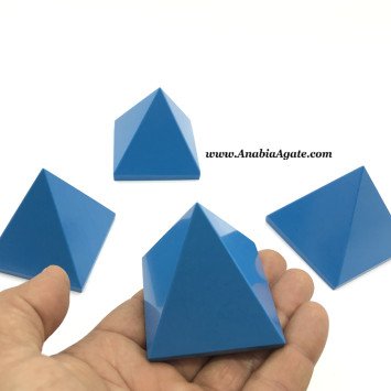 Turquoise Blue Crystal Pyramid - Healing & Decorative Gemstone
