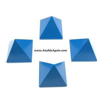 Turquoise Blue Crystal Pyramid - Healing & Decorative Gemstone