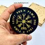 Black Agate Viking Compass - Navigate Like a Norse Explorer