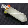 White Agate Chakra Pencil Pendant 2 Inches - Natural Crystal Necklace