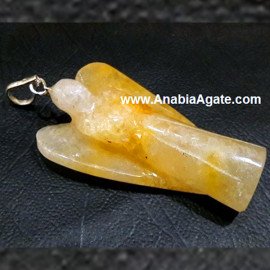 Yellow Aventurine Angel Pendants - Gemstone Jewelry Wholesale