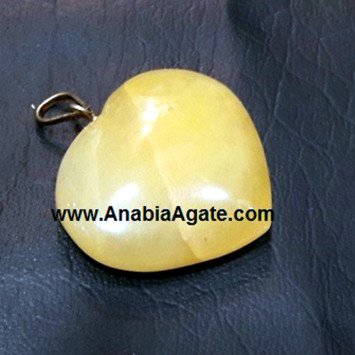 Yellow Aventurine Heart Pendants - Beautiful Healing Crystals