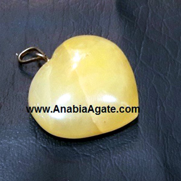 Yellow Aventurine Heart Pendants - Beautiful Healing Crystals