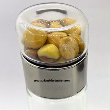 Yellow Aventurine Tumble Water Bottle - Energize Your Day