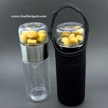 Yellow Aventurine Tumble Water Bottle - Energize Your Day