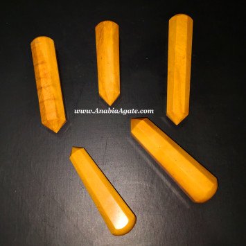 Yellow Aventurine 8 Faceted Massage Wands - Energy Healing Tools