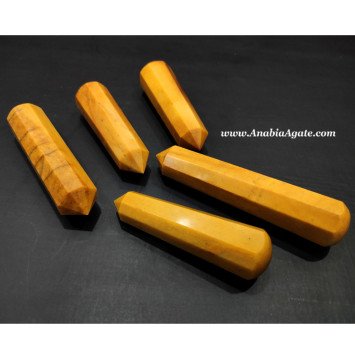 Yellow Aventurine 8 Faceted Massage Wands - Energy Healing Tools
