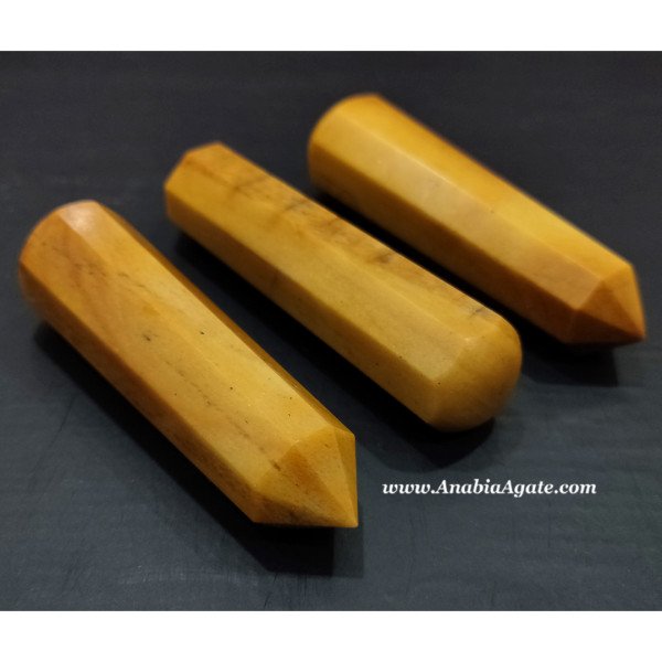 Yellow Aventurine 8 Faceted Massage Wands - Energy Healing Tools