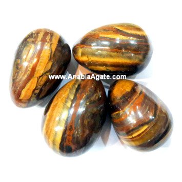 Yellow Tiger's Eye Eggs - Natural Healing Stones